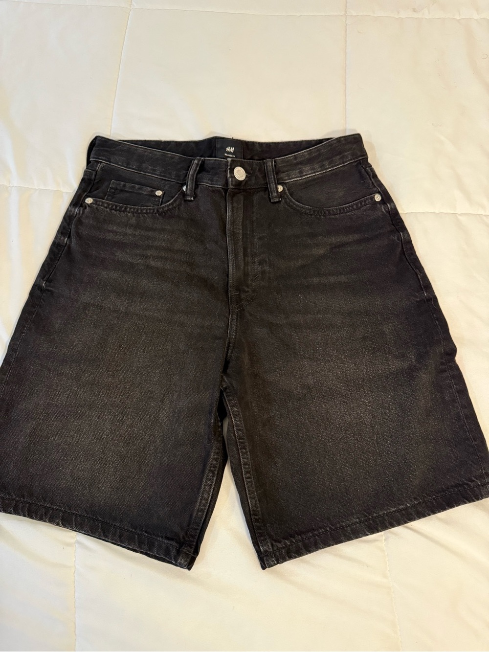 H&M Men’s Black Denim Jean Shorts